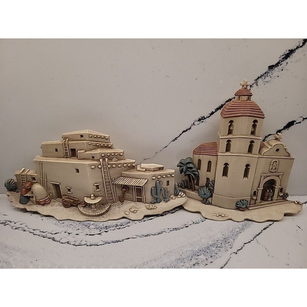 2 Home Interiors Burwood Southwest Pueblo Santa Fe Hacienda Mission Wall Decor